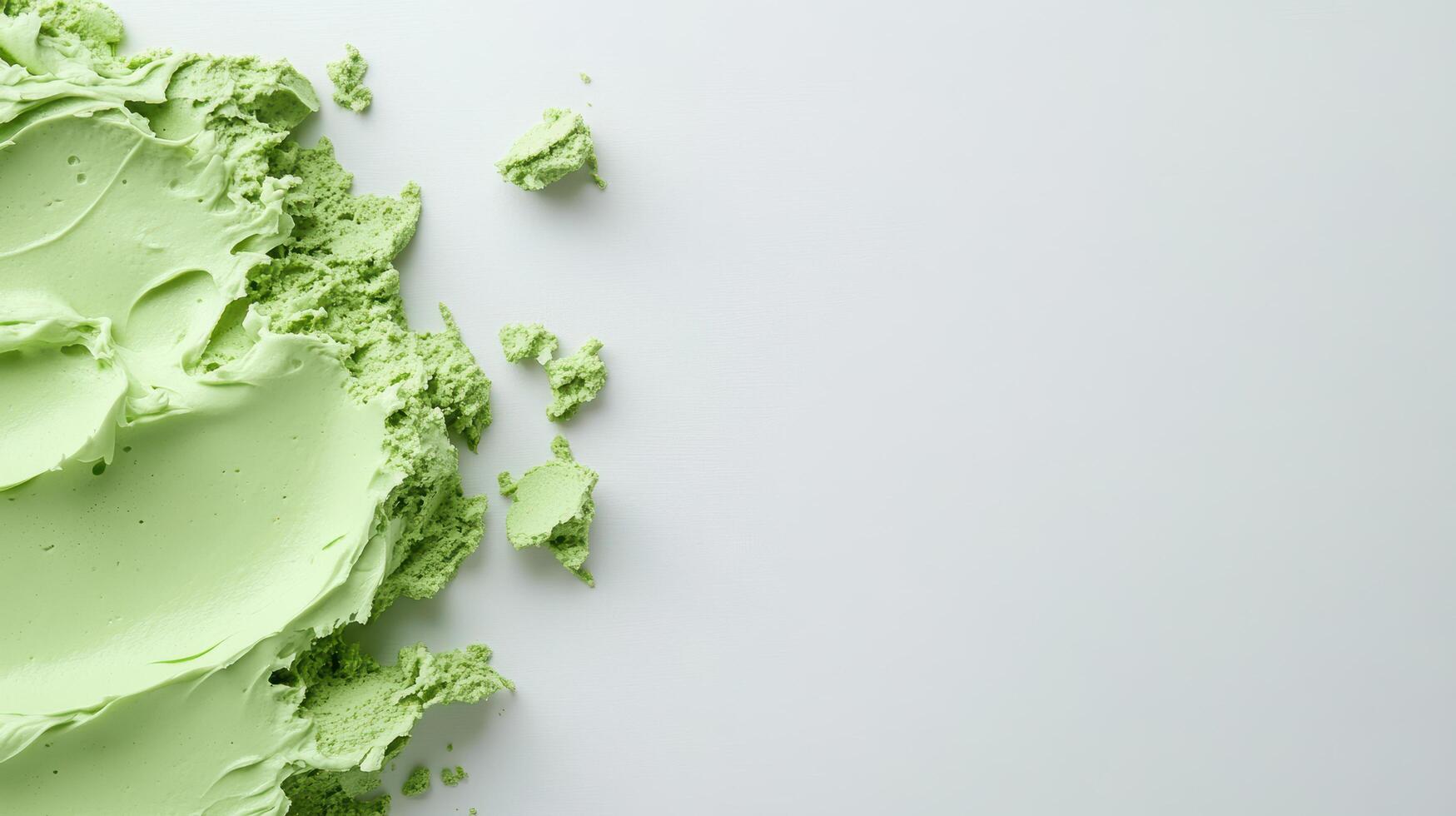 Green paste on white background photo