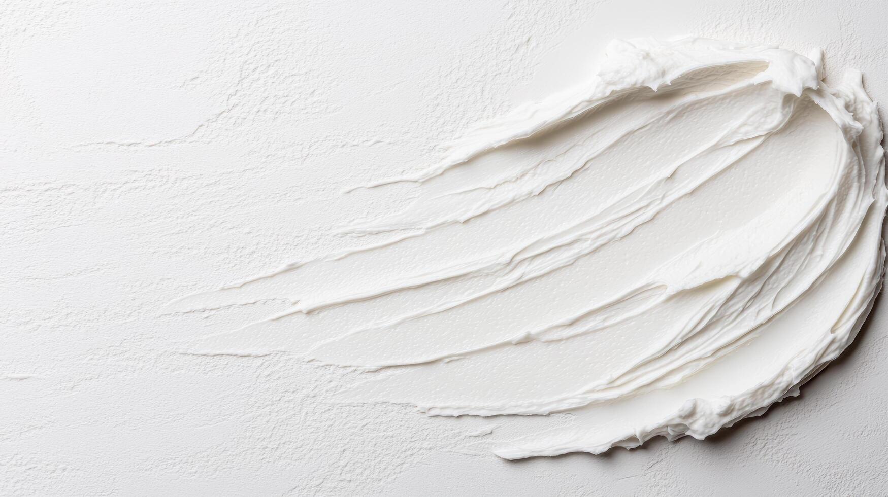 A white substance is shown on a white surface photo