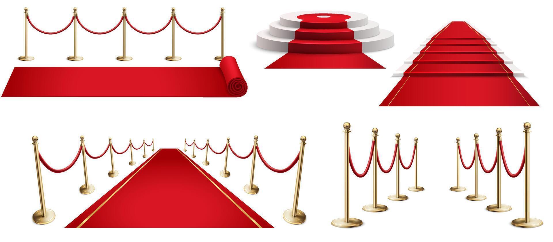 Red carpet Element Collection vector