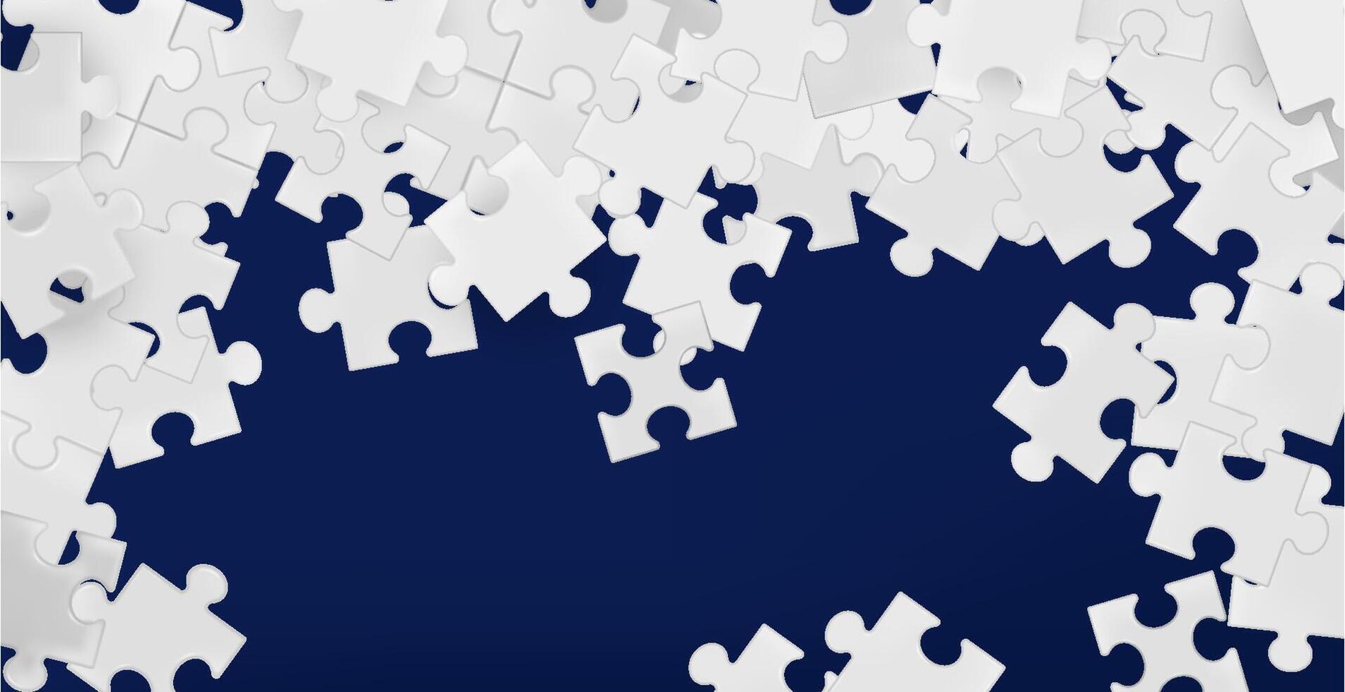 Puzzle Pieces falling Background vector