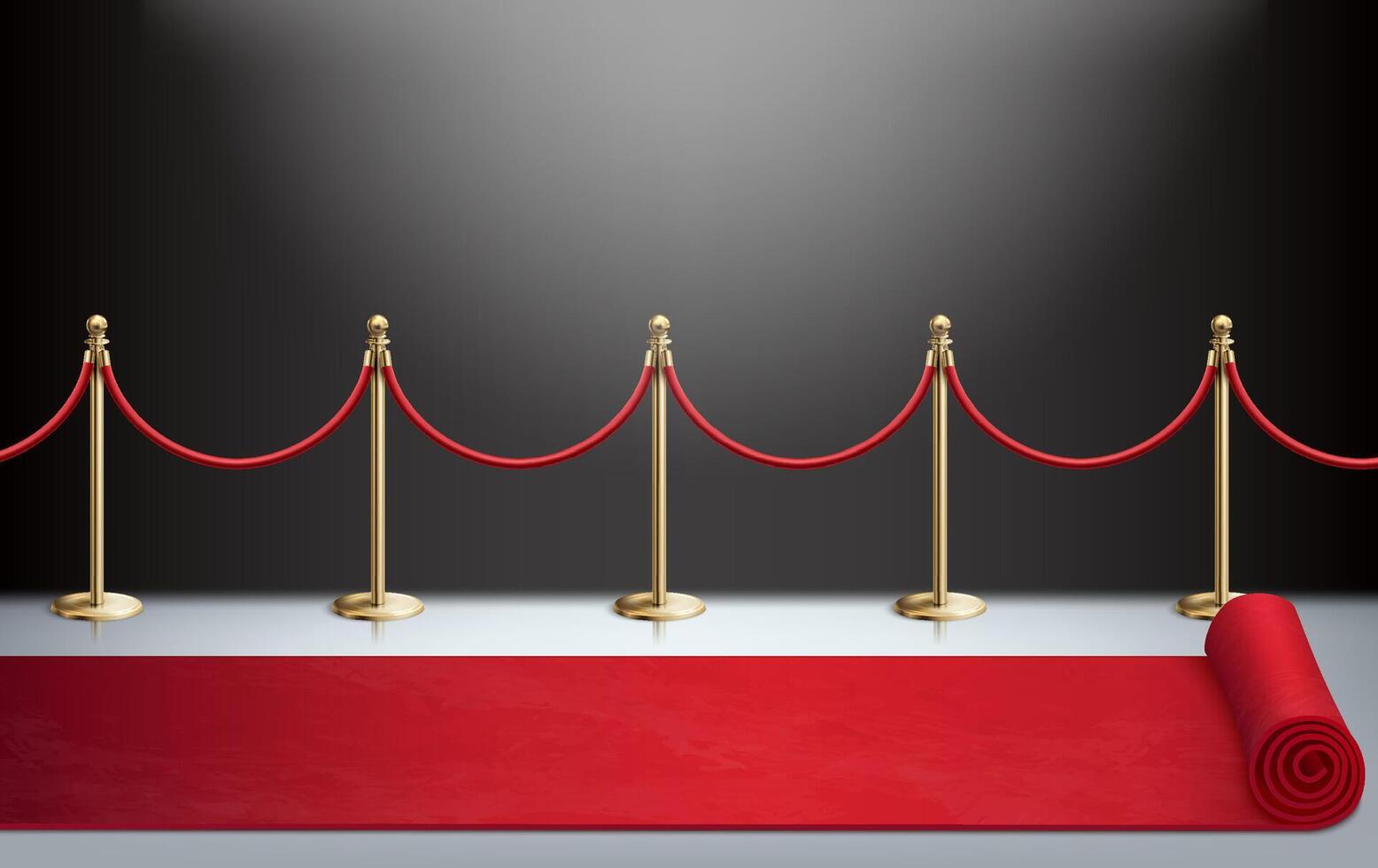 Red carpet Realistic Composition vector