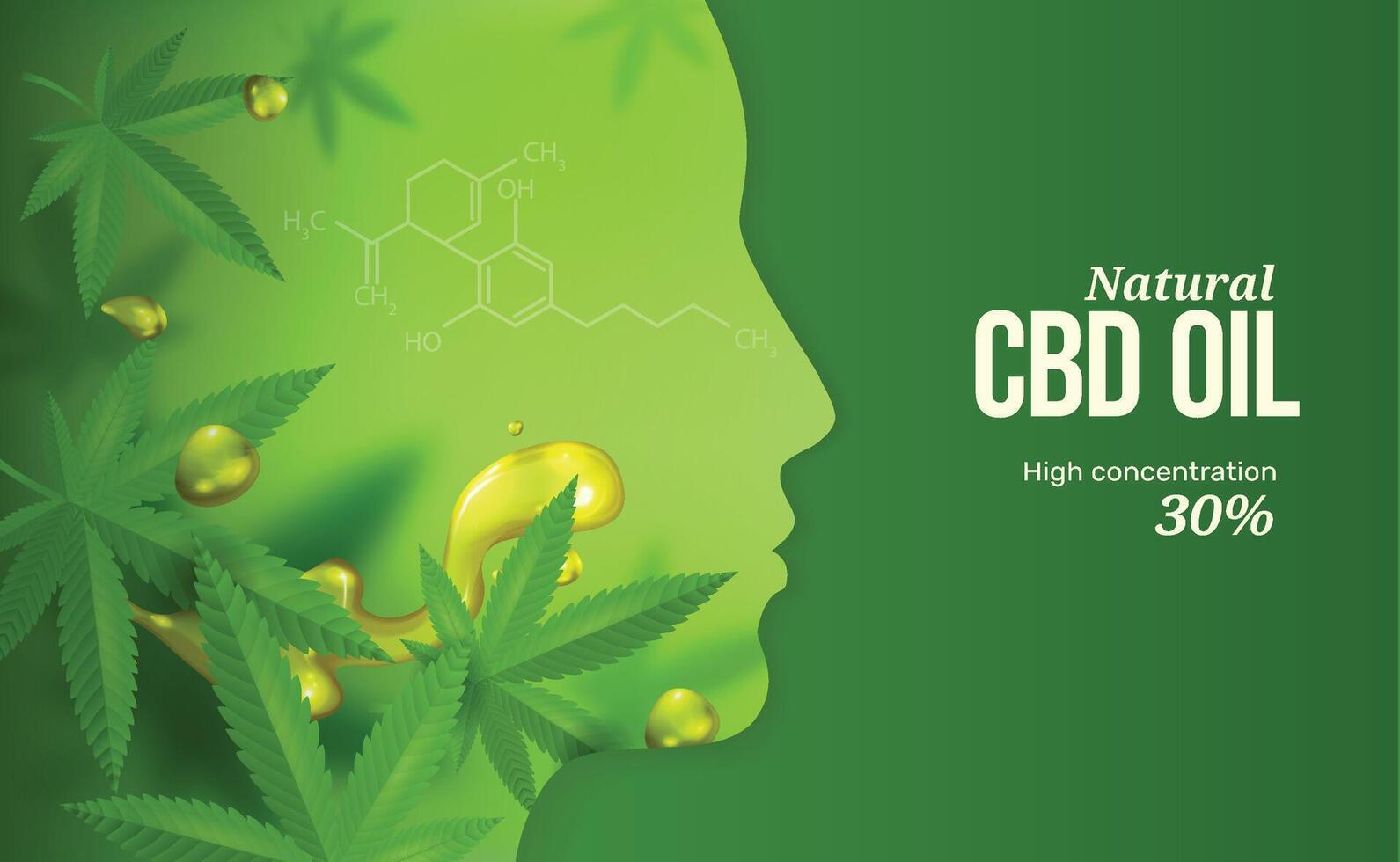 CBD Natural Oil Background vector