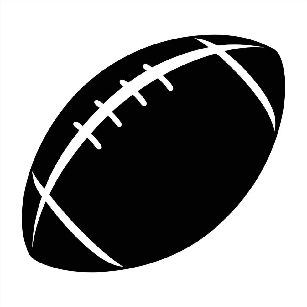 rugby ball Silhouette Illustration vector