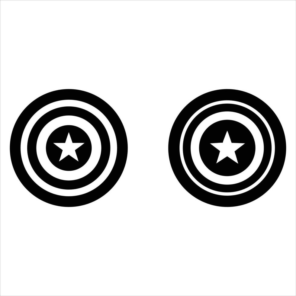 Set of Silhouettes of Frisbee vector