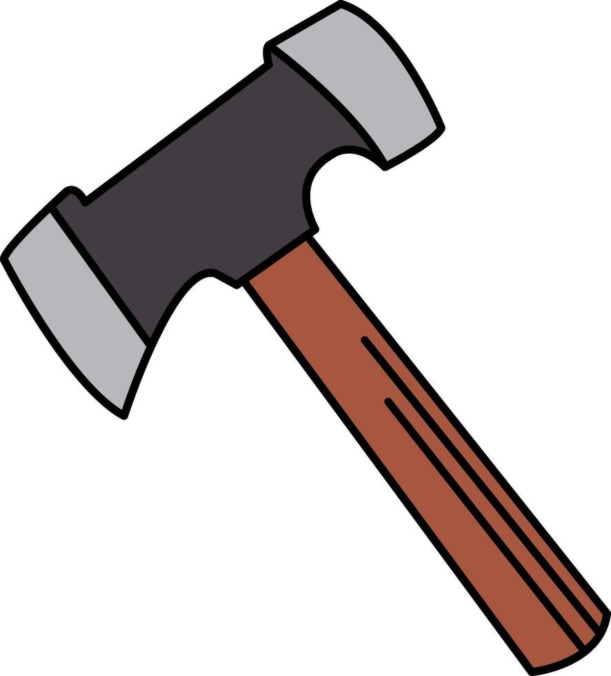 flat icon of Hammer vector