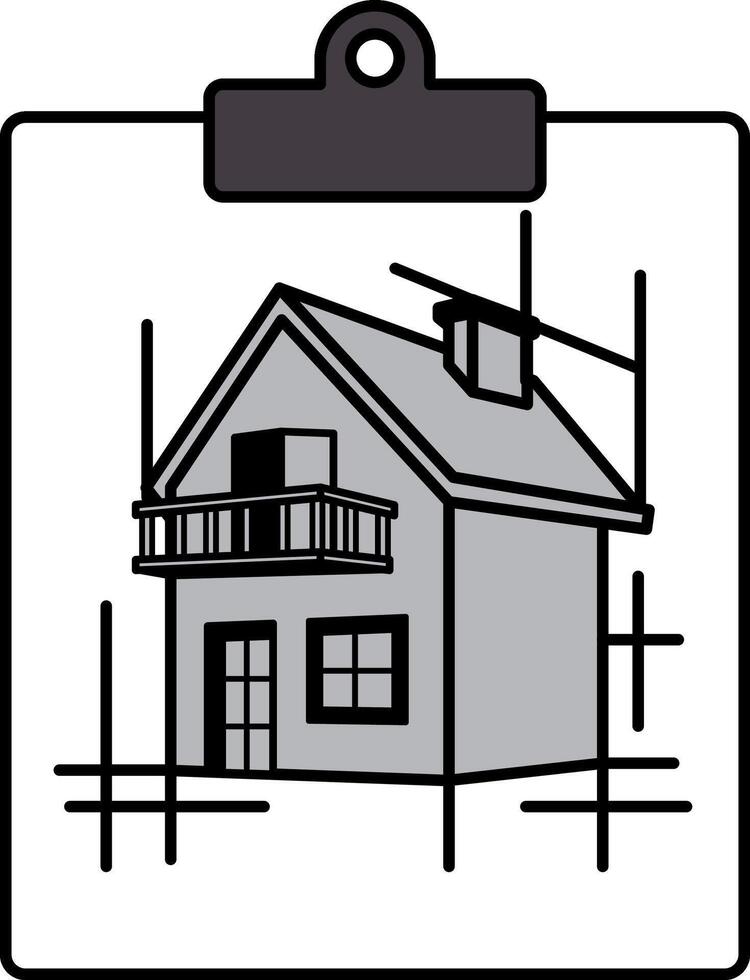 flat icon of blueprint vector