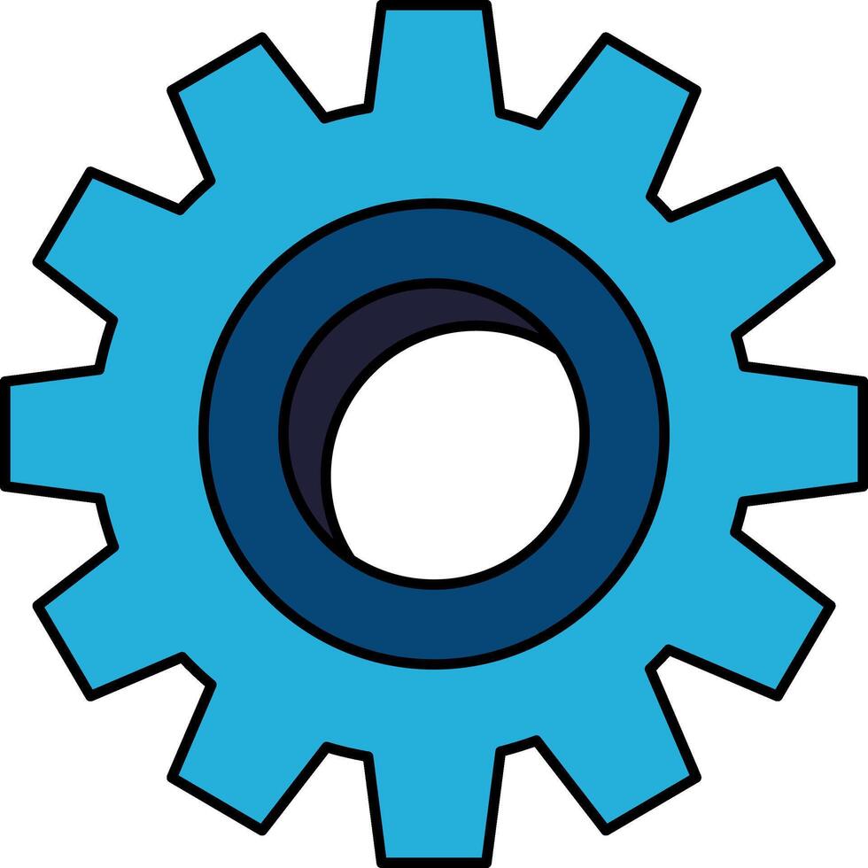 flat icon of gear vector