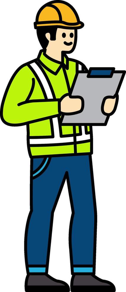 isolate flat icon of Technician is holding documents vector