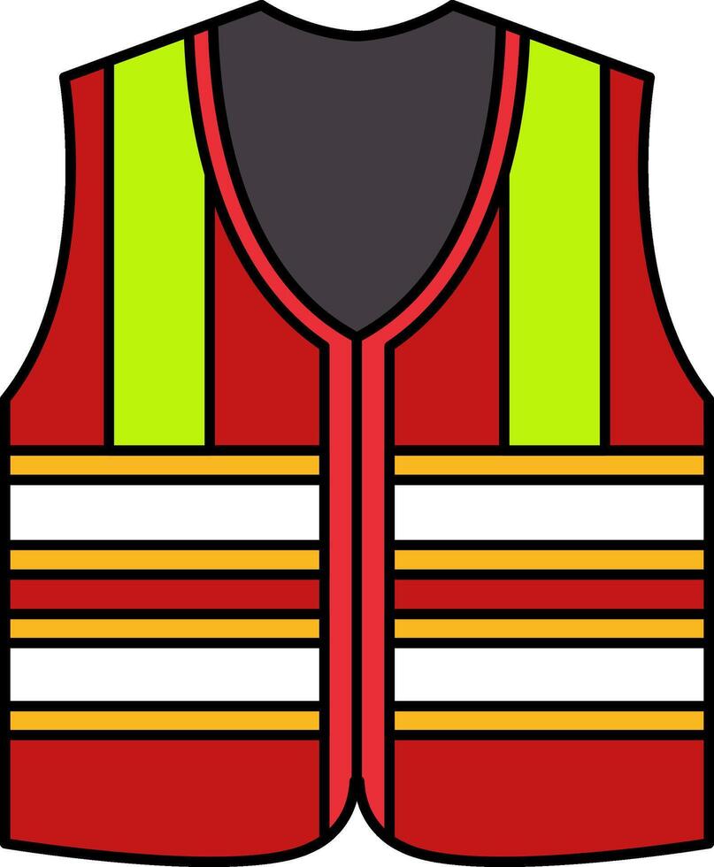 icon of hi vis technician shirt vector