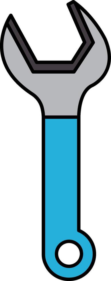 isolate flat icon of Wrench vector