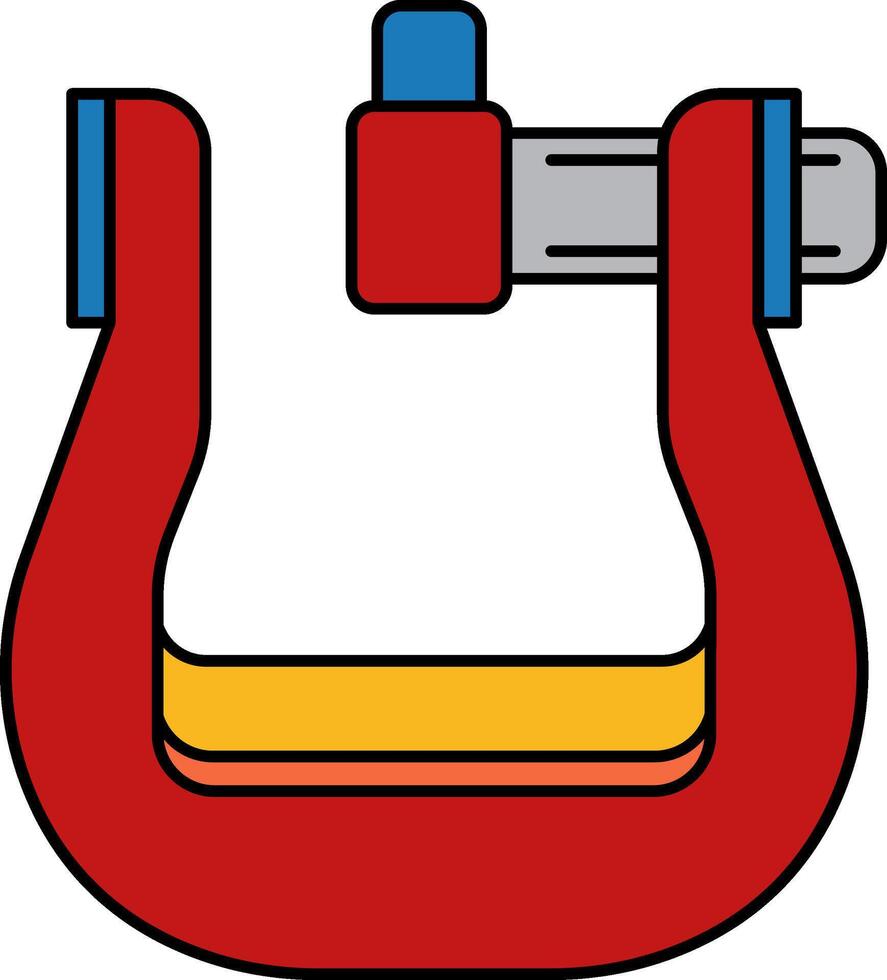 flat icon of Clamp vector
