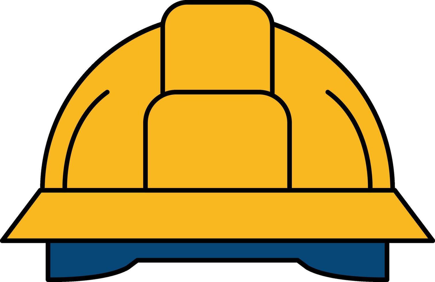 flat icon of hard hat vector