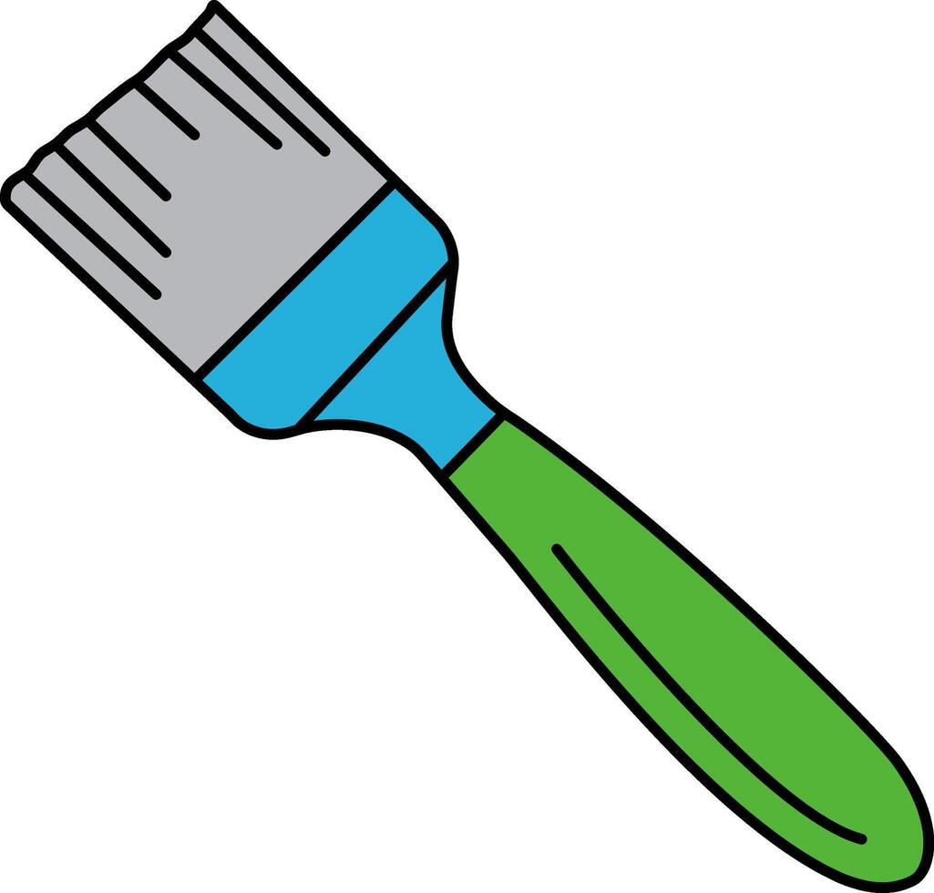 flat icon of brush vector