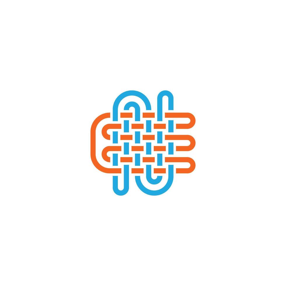 EN NE Stylish and Modern Lettermark Design vector