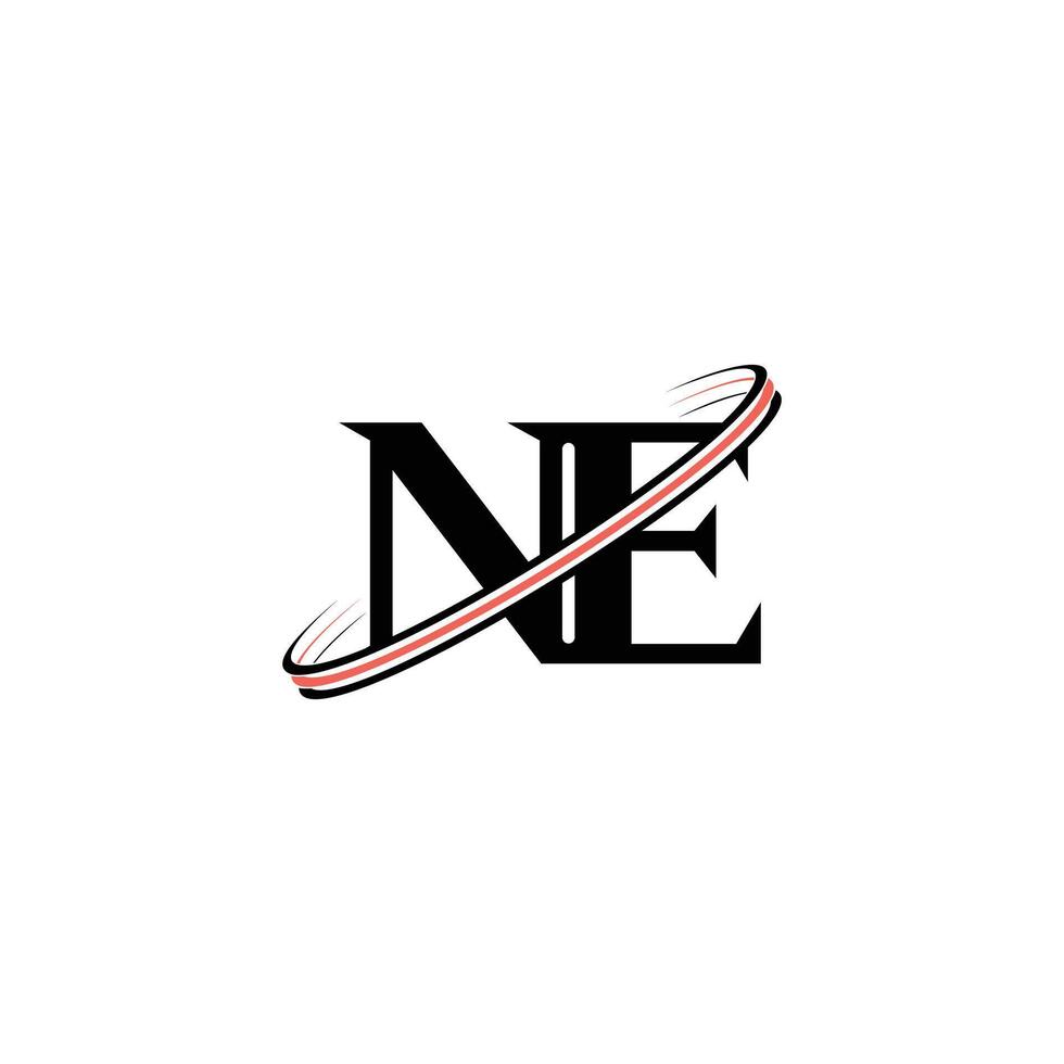 Custom EN NE Logo with Sleek Typography vector