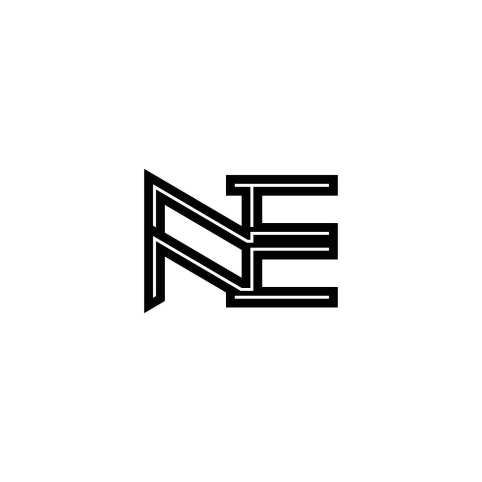 EN NE Stylish Alphabet Logo with a Clean Look vector