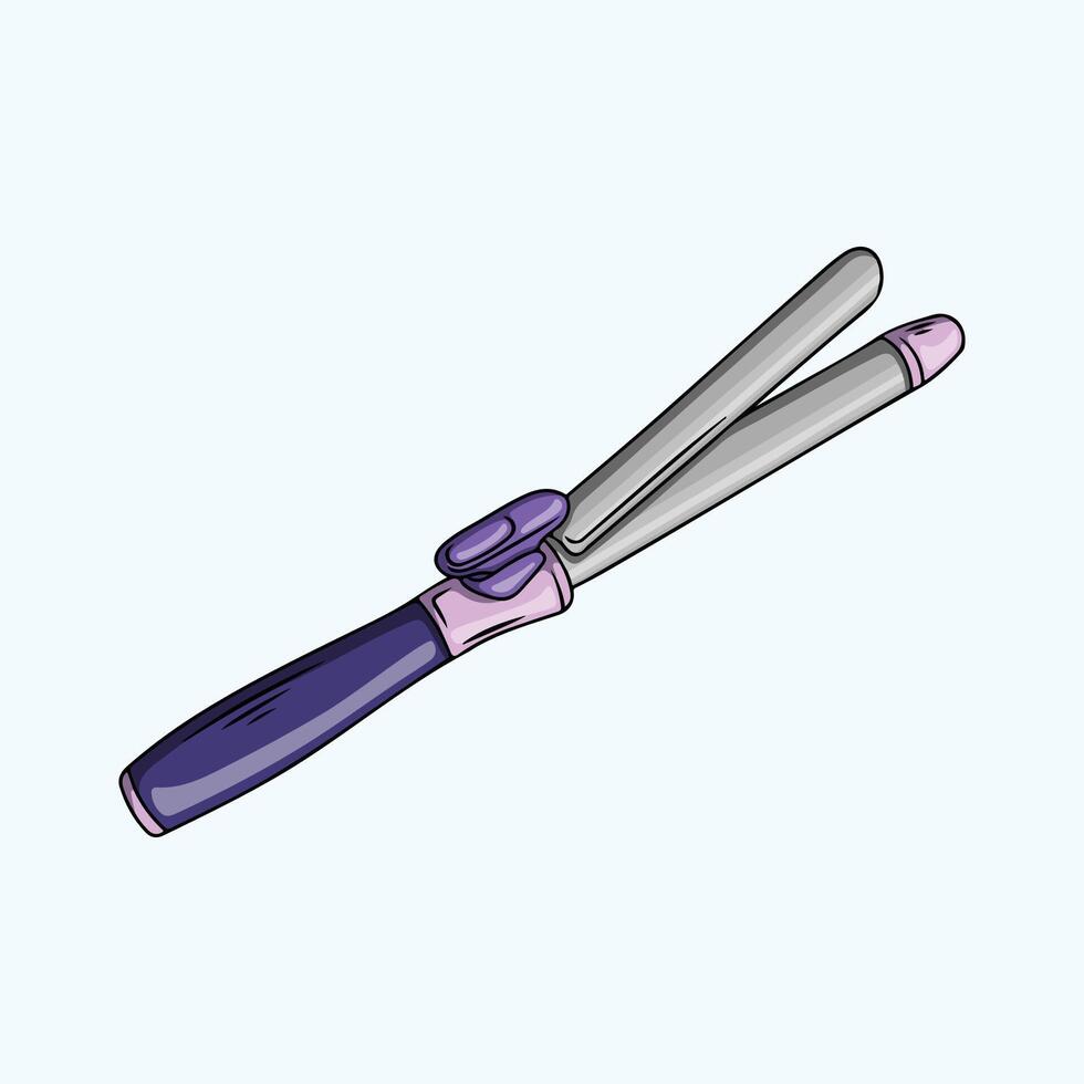 Hair curlers. Curling irons. Curling tongs. vector