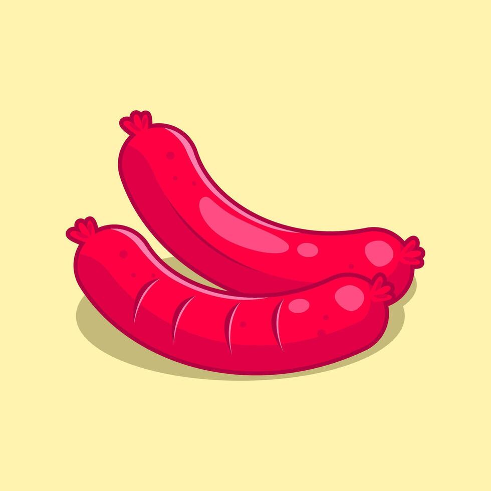 Red Sausage Illustration vector