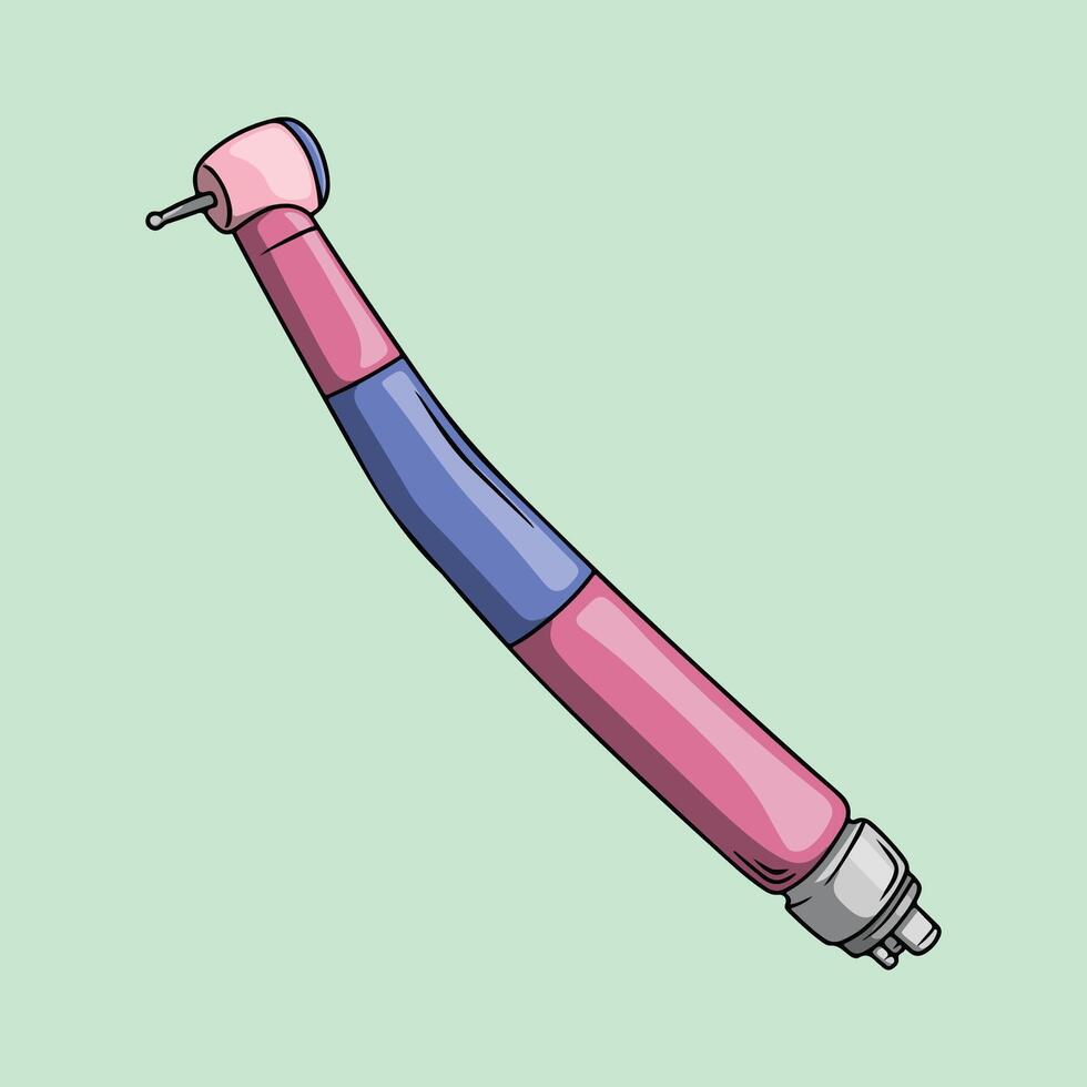 Illustration of a highspeed handpiece tool vector