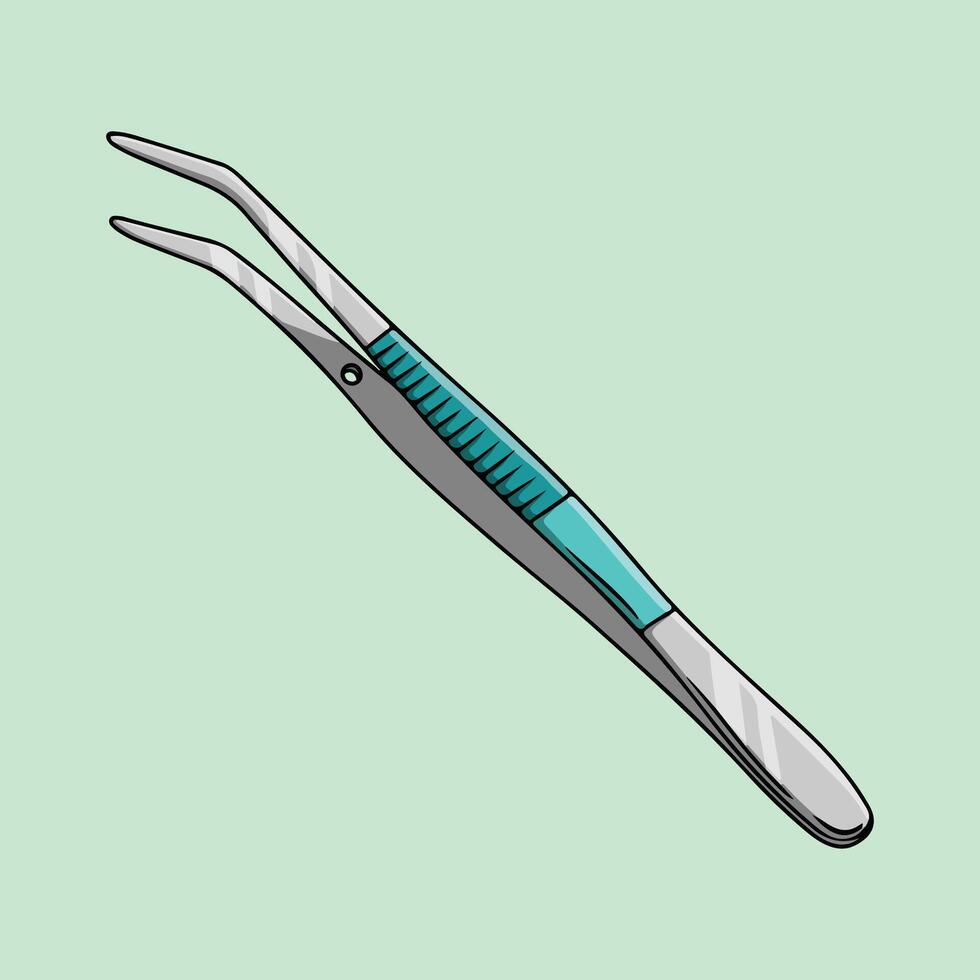 Illustration of cotton pliers or tweezers vector