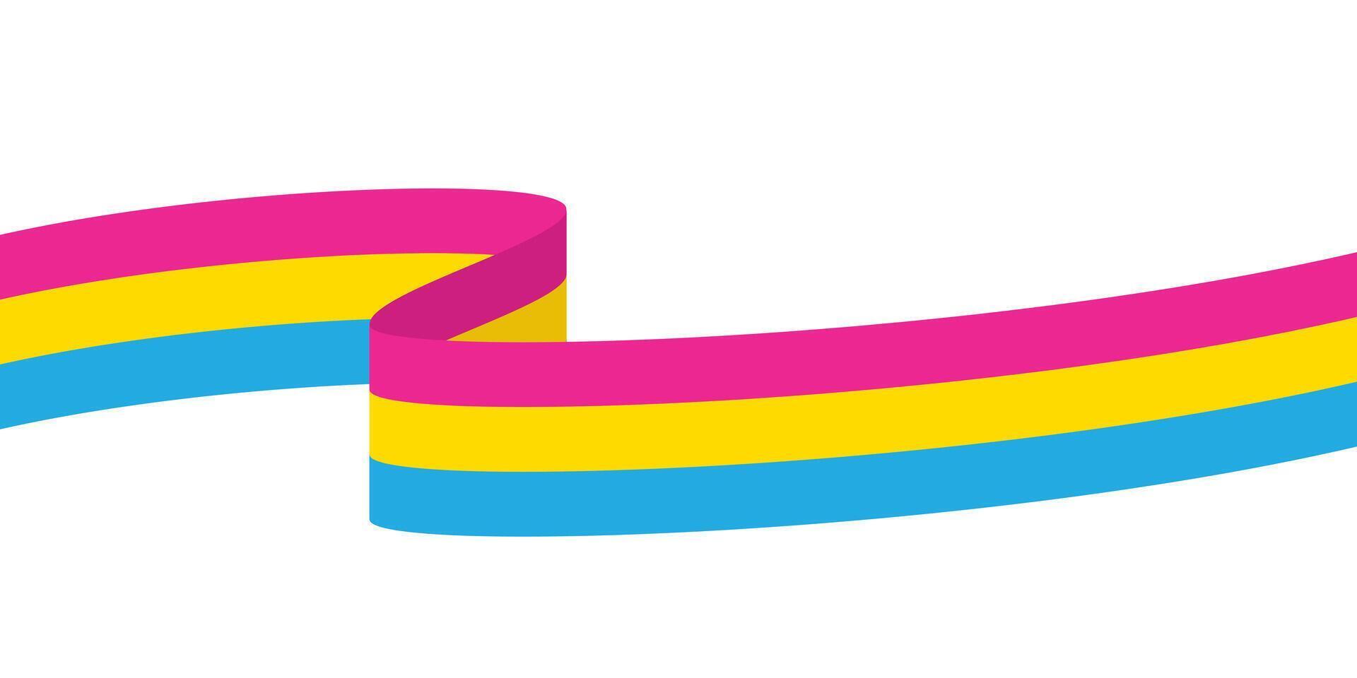 Pink, yellow, and blue colored background, as the colors of the pansexual flag. LGBTQI concept. vector