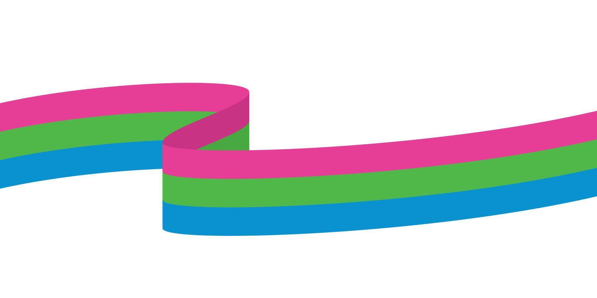 Pink, green, and blue colored background, as the colors of the polysexual flag. LGBTQI concept. vector