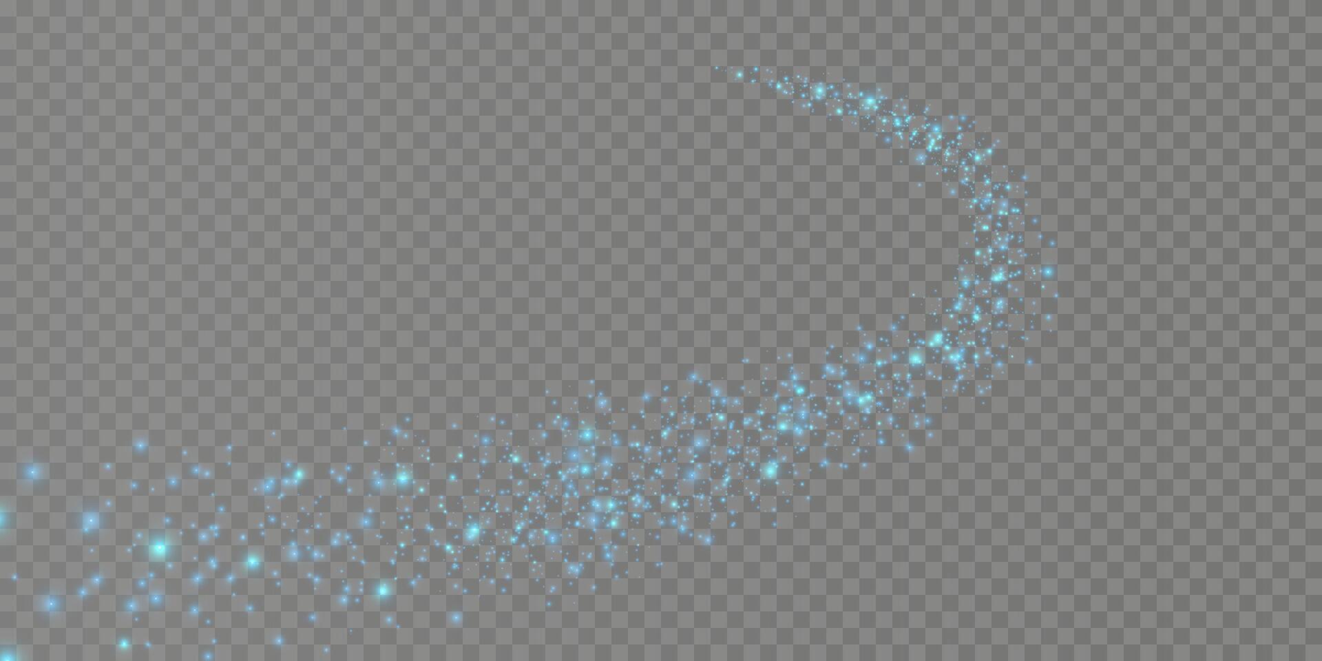 A beautiful and shimmering blue sparkle trail vector