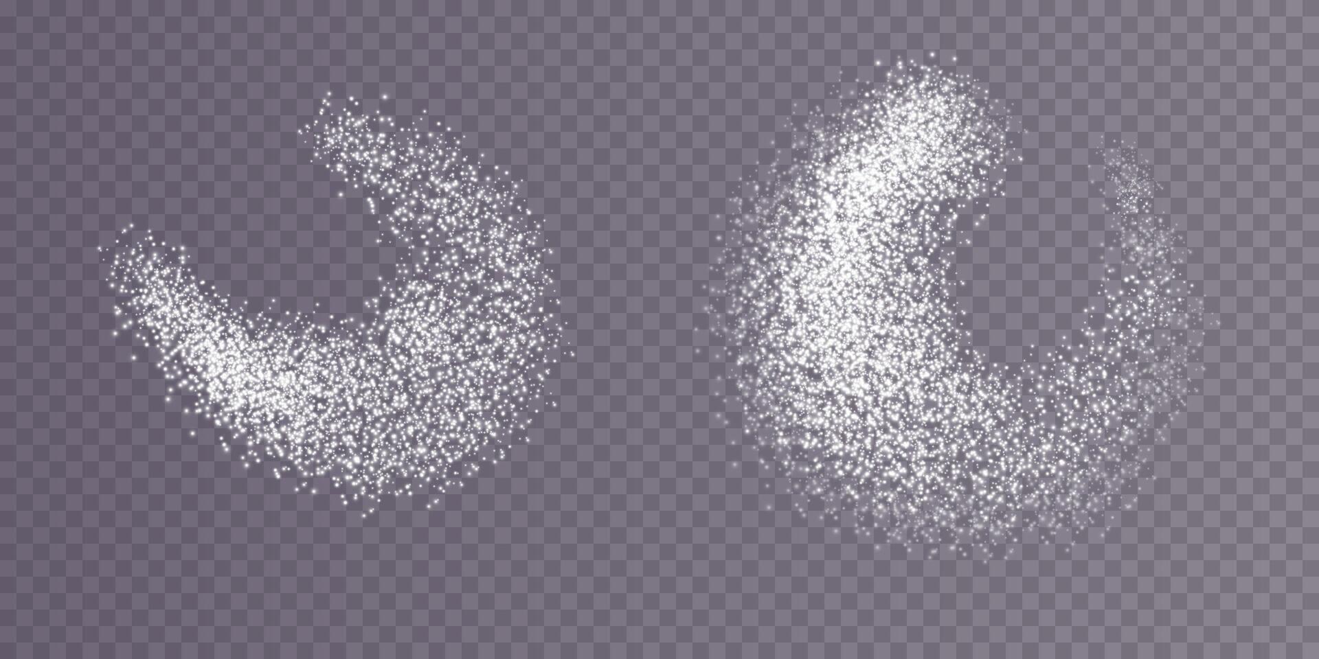 The beautiful and delicate white scattering of sugar crystals, fine salt, flour, or powdered ingredients upon surfaces vector