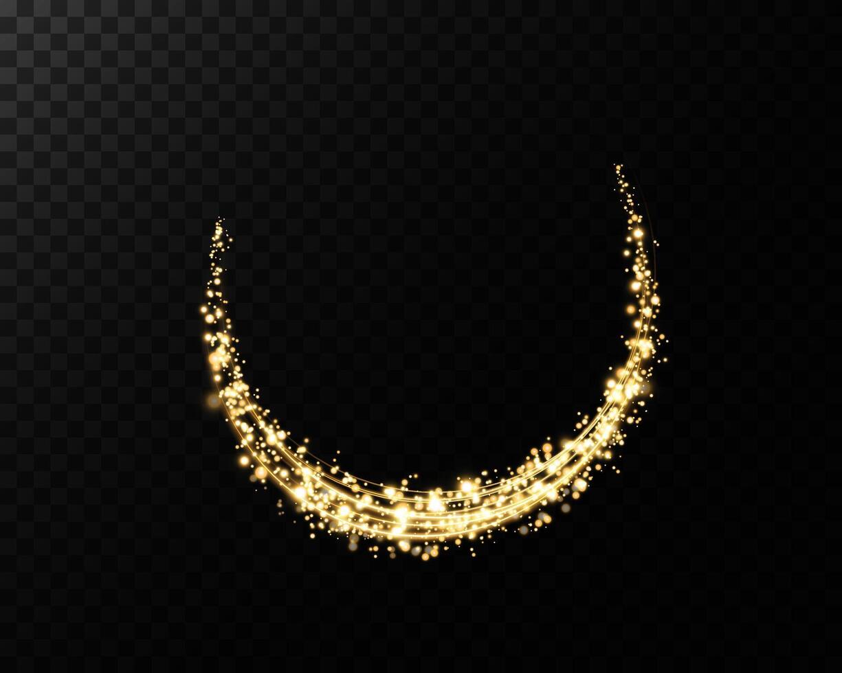 A Gorgeous Golden Sparkling Decorative Element vector