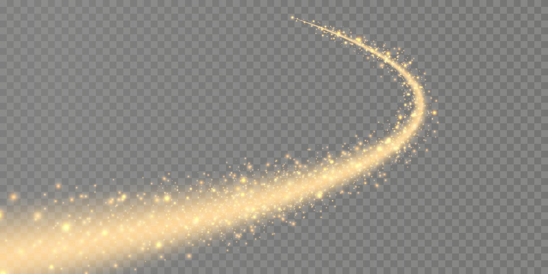 A stunning Golden Sparkle Trail designed vector