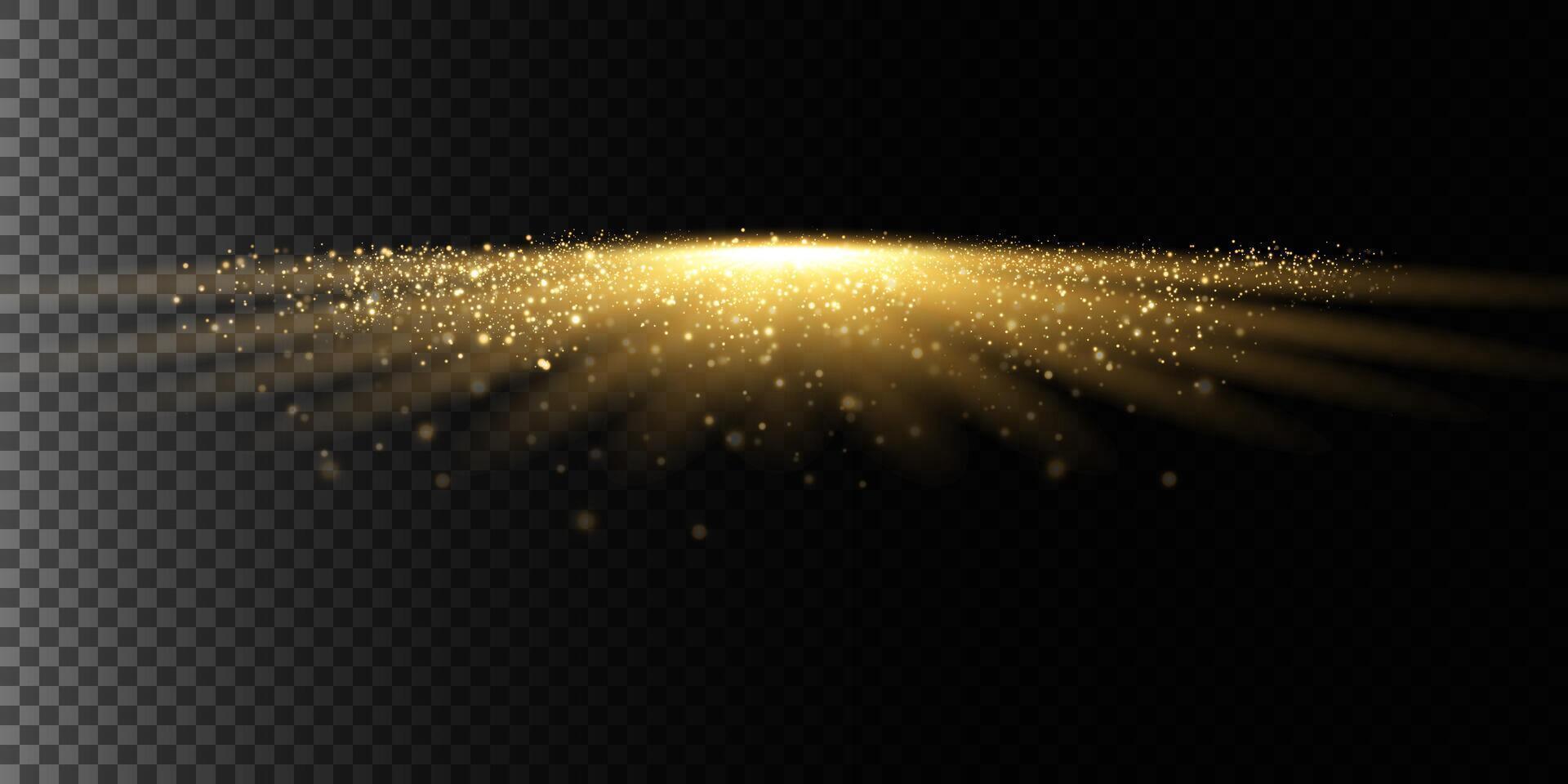 Behold the Stunning Golden Sparkle Ray shining vector