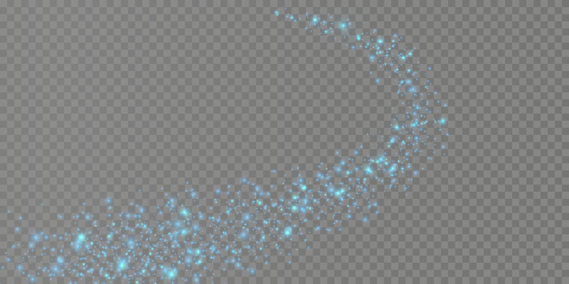 Experience the stunning Glowing Blue Sparkle Trail Effect displayed vector