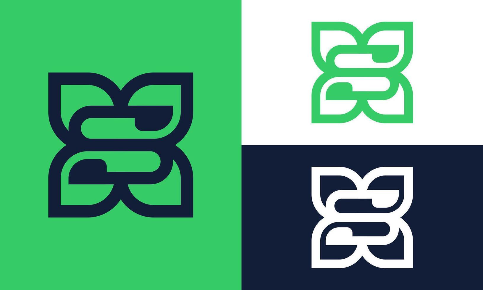 Creative floral S logo. vector
