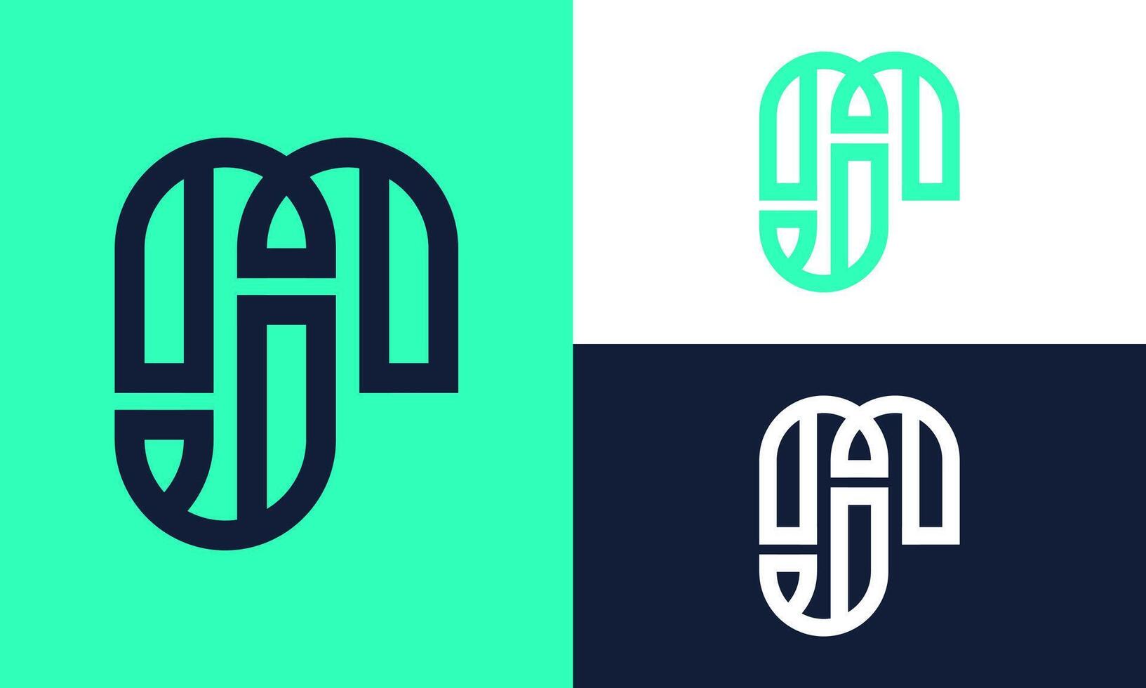 Creative SM or MJ logo. vector