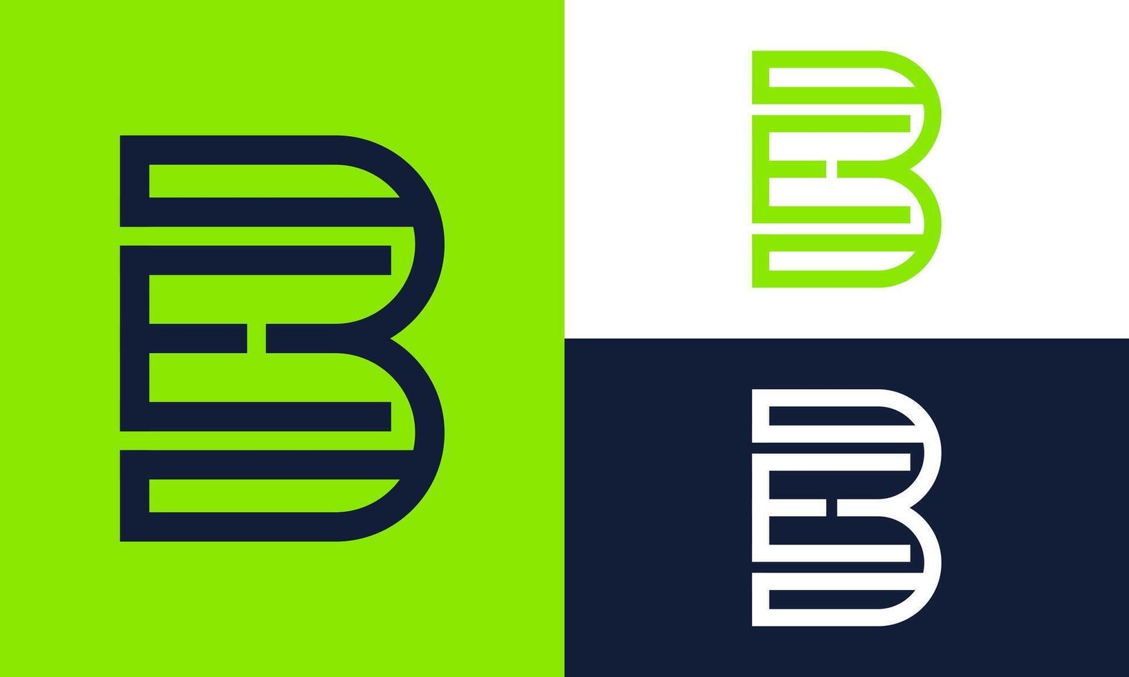 Minimalist EB letter logo. vector