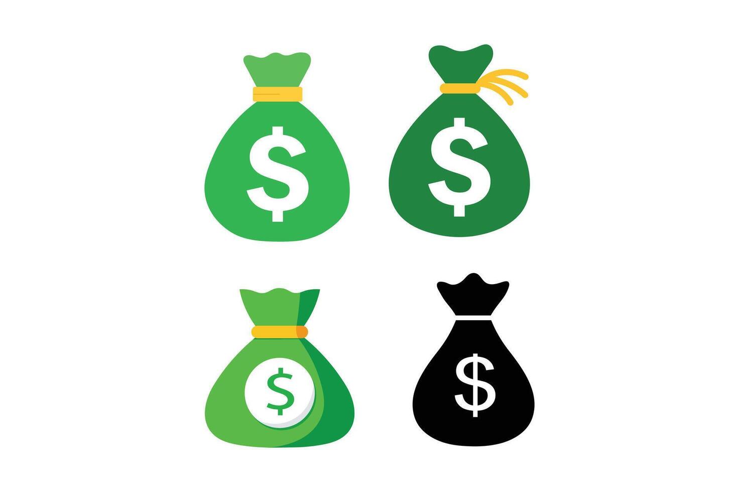 Dollar Bag Icon Collections, financial money sack icon, dollar sack icon design, savings money sack vector