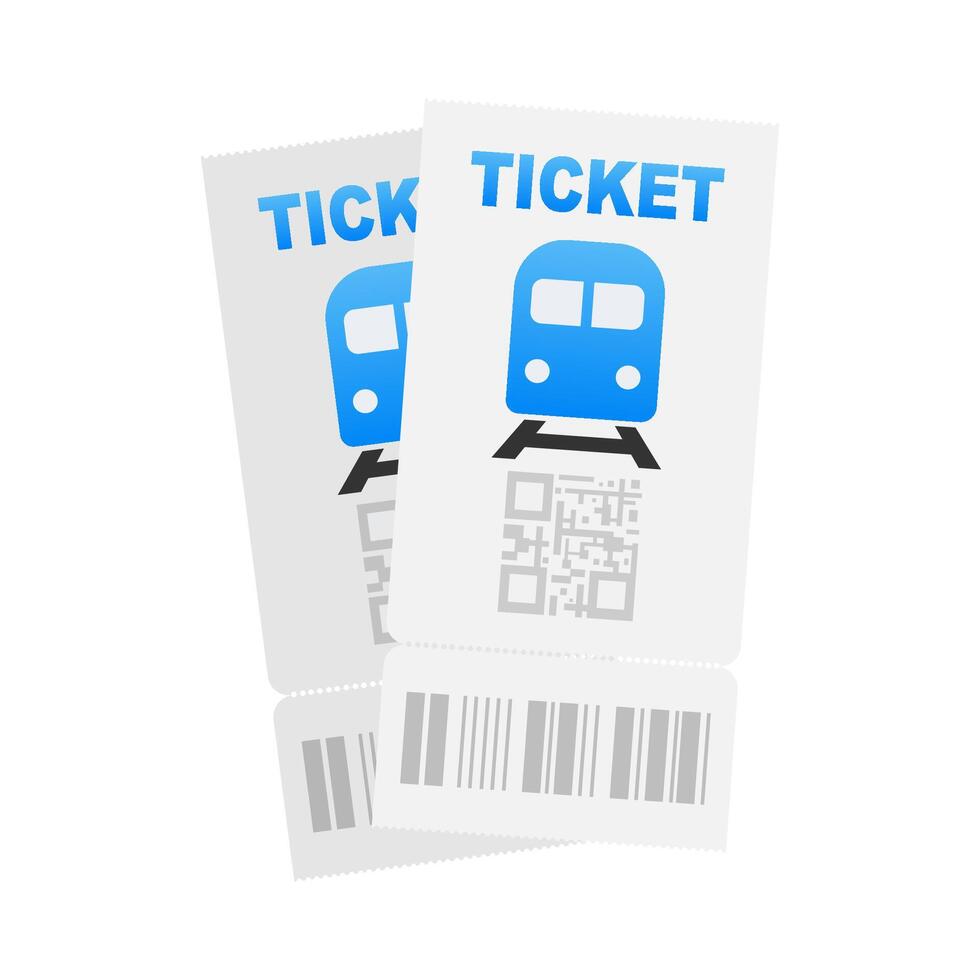 Train ticket. travel by rail. illustration vector