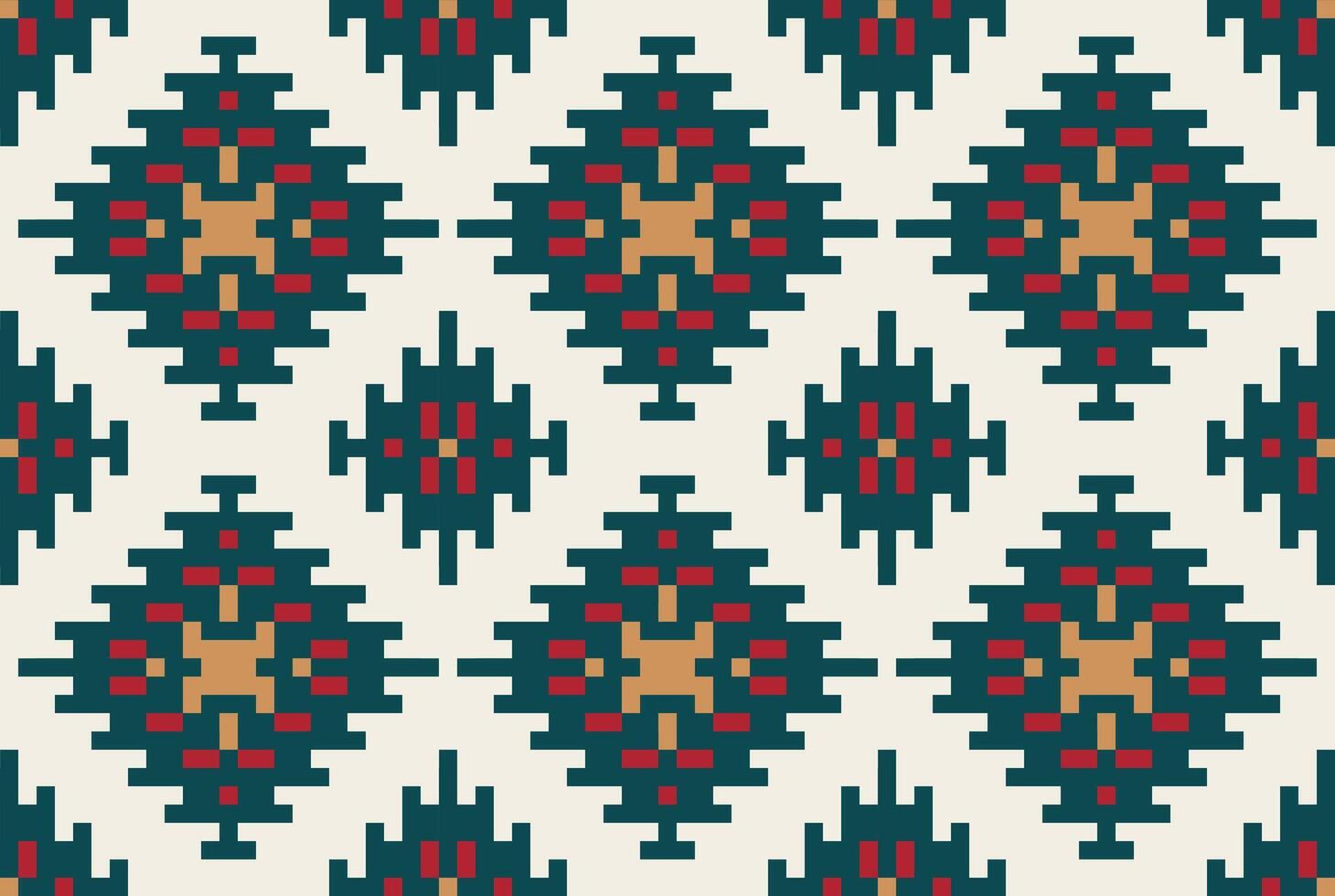 Fabric Pattern Islamic Pattern Backgroundfolk Embroidery, Aztec Geometric Ornament Print. Design for Carpet, Wallpaper, Clothing, Wrapping, Fabric vector