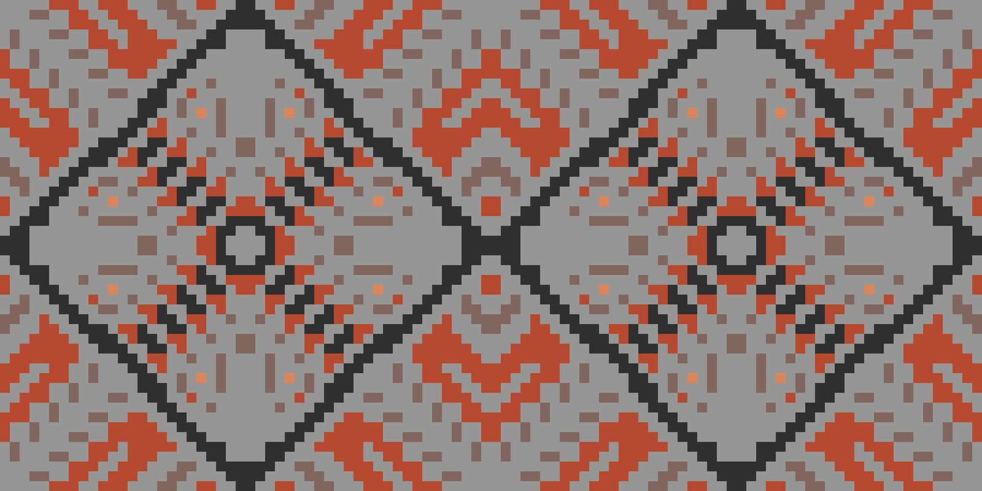 Aztec Islamic Geometric Patterns Printablefolk Embroidery, Aztec Geometric Ornament Print. Design for Carpet, Wallpaper, Clothing, Wrapping, Fabric vector