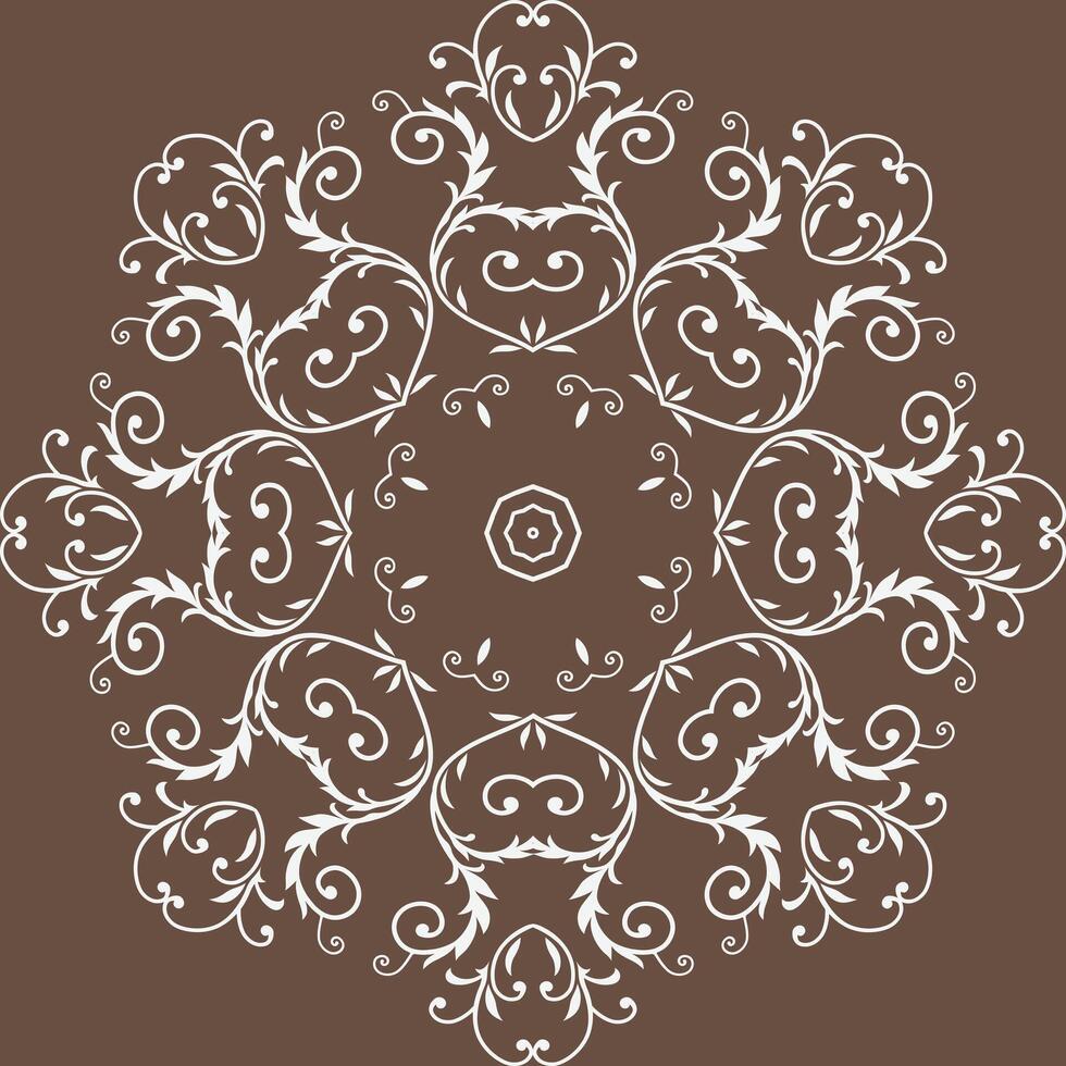 Damask Flower Geometric Ethnic Ethnic Filipino Patternfolk Embroidery, Aztec Ornament Print. Design for Carpet, Wallpaper, Clothing, Wrapping, Fabric vector