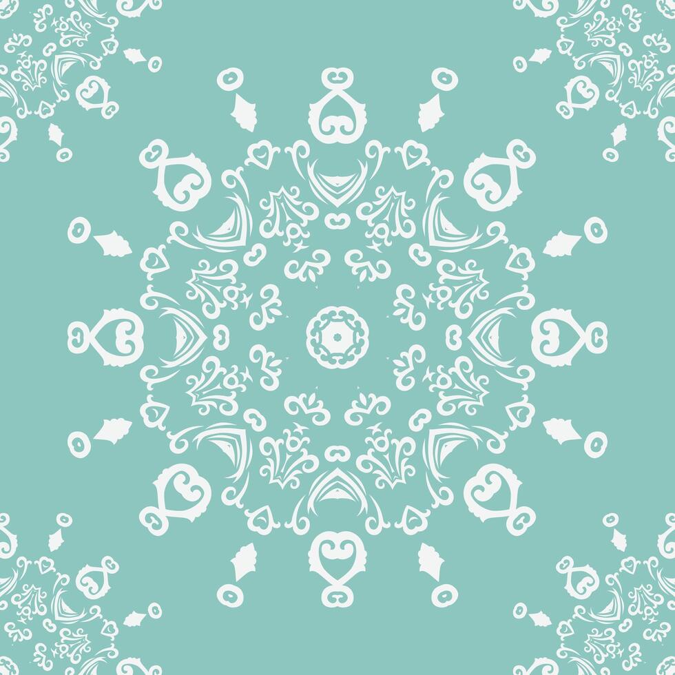 Damask Styles Baroque Korea Traditional Patternfolk Embroidery, Aztec Ornament Print. Design for Carpet, Wallpaper, Clothing, Wrapping, Fabric vector