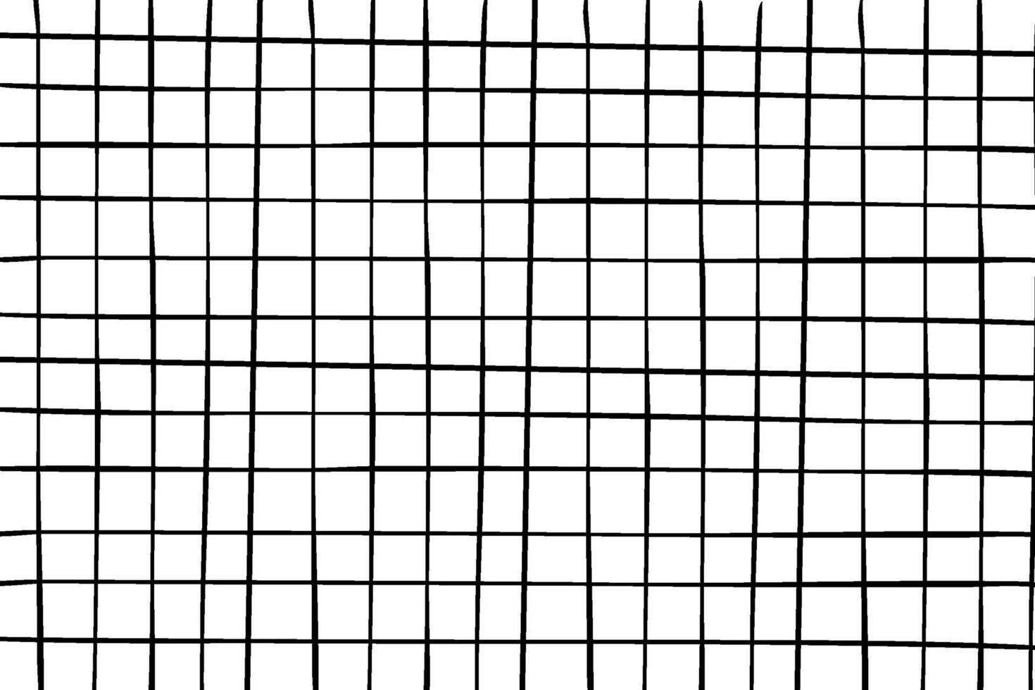 Grid square hand drawn textured lines, notebook grid and striped pattern. Doodle geometric net, chalk or crayon stroke. vector