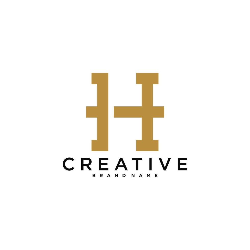 Abstract letter H logo designs. Modern logo idea. vector