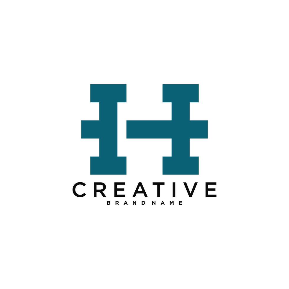 Abstract letter H logo design. Modern logo idea. vector
