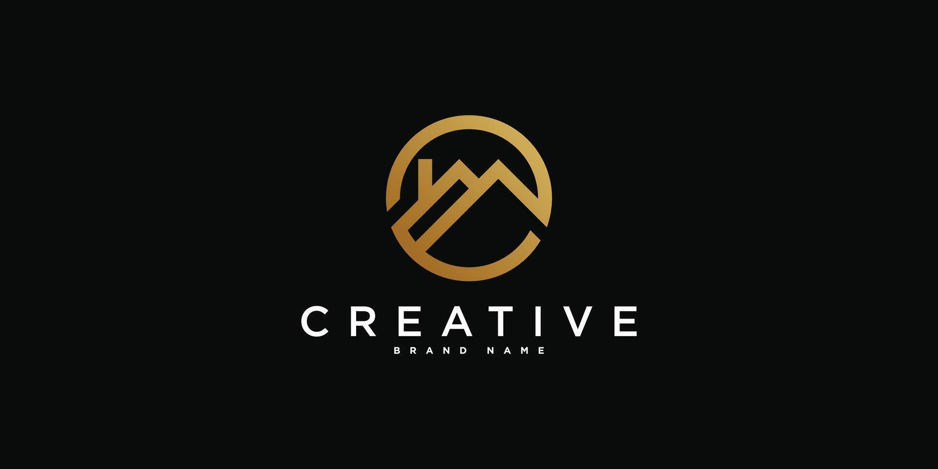 House logo design with creative modern concept vector
