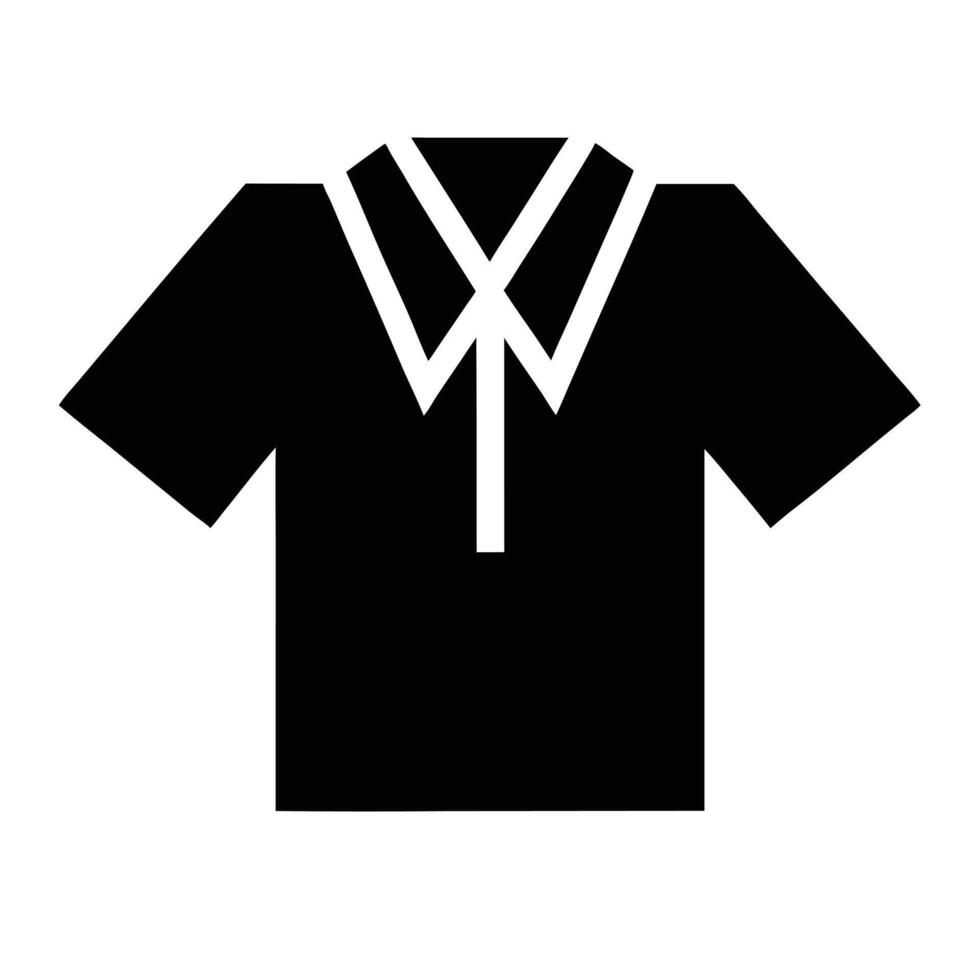 Simple Black Polo Shirt Icon Illustration Design Template Clothing Symbol vector