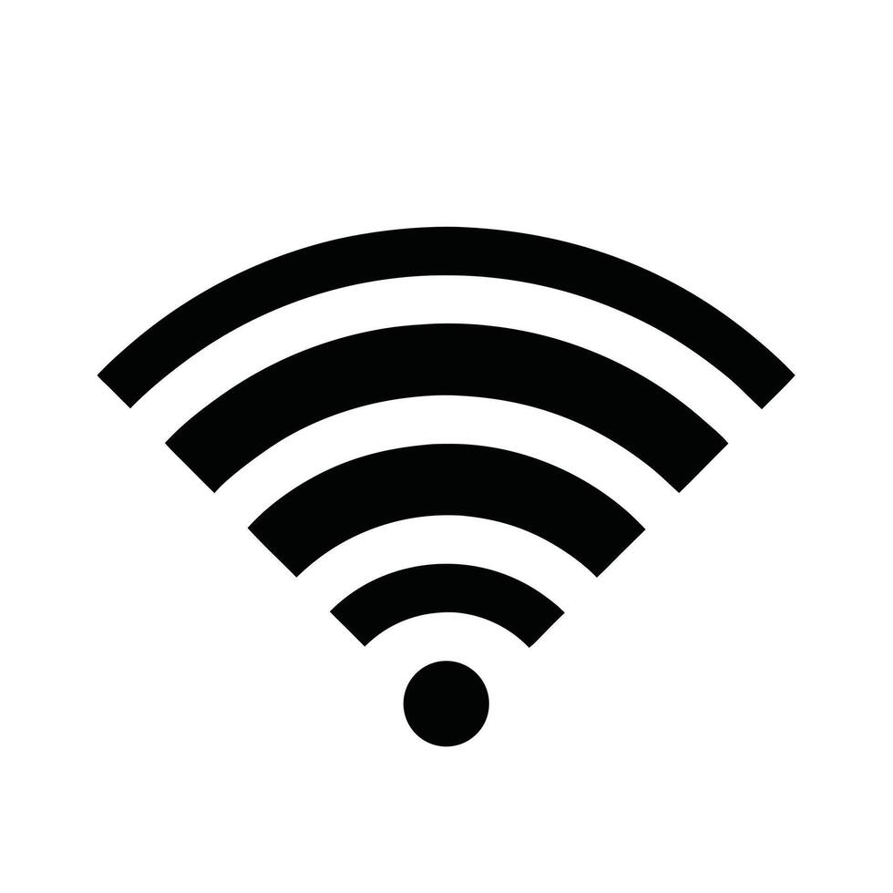 Black And White Wifi Signal Graphic Internet Connection Symbol Design vector