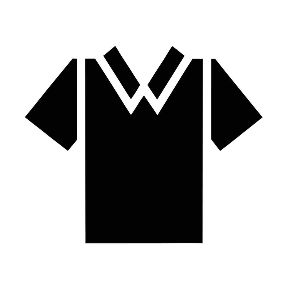 Simple Black And White Polo Shirt Icon Graphic Element Design vector