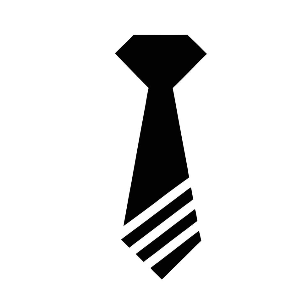 Minimalist Illustration Of A Classic Striped Necktie Business And Formal Wear vector