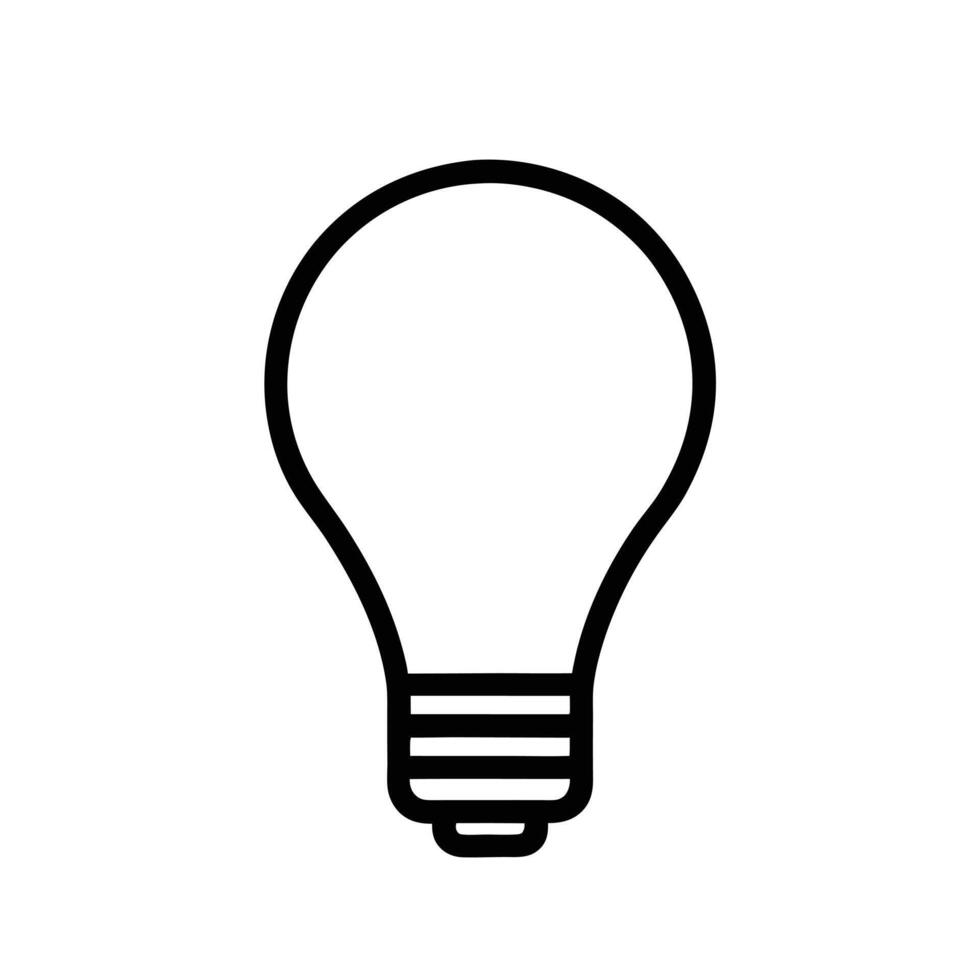 Light Bulb Icon Illustration Representing Idea Innovation And Solution vector